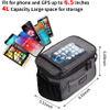 Bike Handlebar Bag Large Bicycle Front Storage 6.5 Inch Transparent Pouch with Shoulder Strap