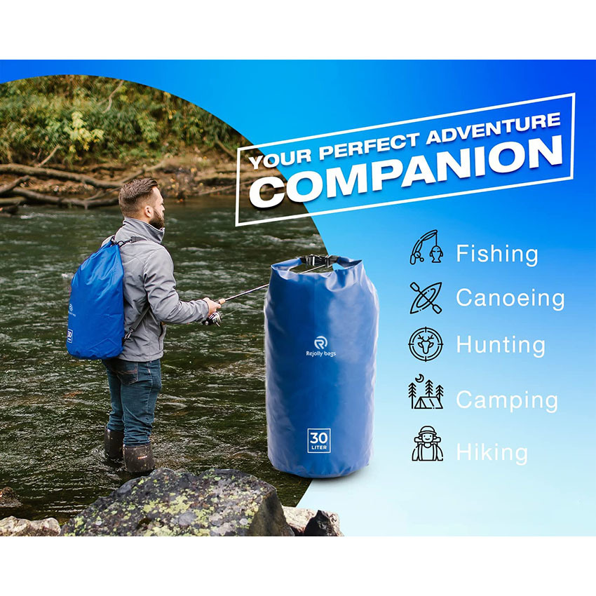 Floating Roll Top Drybag Keeps Gear Dry 30L Sizes for Backpacking, Kayaking, Boating, Camping, Fishing, Hiking, Travel and Beach Made From Tough Material Bag