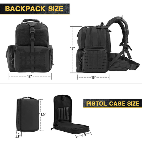 Military Style Tactical Range Backpack Bag, Range Activity Bag for Handgun and Ammo Hunting Shooting Bag