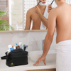 Water-Resistant Shaving Bag for Toiletries Accessories Storage Bags with Divider and Handle for Cosmetics Toiletries Brushes Tools Toiletry Bag