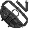 Military Style Large Tactical Sling Bag for Men. Made From Heavy Duty Techwear Fabric & Built Tough for Outdoor. Also Use as EDC Backpack, Fanny Waist Pack Bag