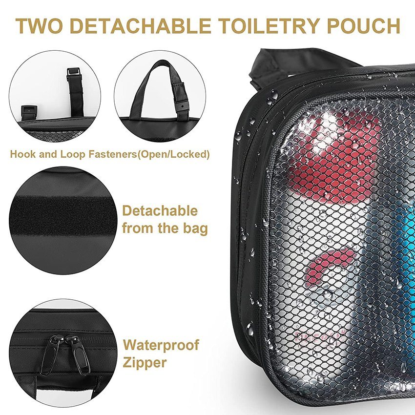 Hanging Toiletry Bag for Men, Water Resistant Hygiene Bag for Camping, Traveling, Gym and Fitness, Travel Accessories Toiletry Bag