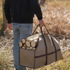 Extra Large Firewood Carrier Pack Heavy Duty Canvas Holder Log Tote Bag for Fireplaces & Wood Stoves Home Indoor Outdoor