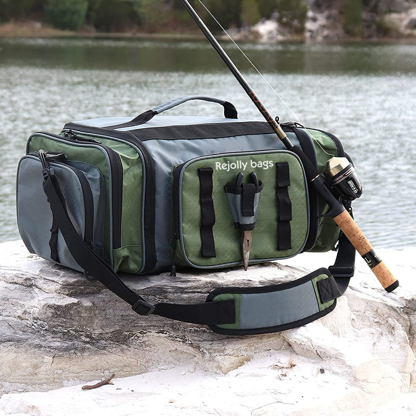 Large Tackle Bag, Soft Sided Front Loader Fishing Bag with Pliers Holder Fishing Fish Bag