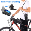 Bike Phone Front Frame Bag with Water Bottle Holder Removable Insulated Handlebar Bottle Cup Bag with Tighter Buckle Bicycle