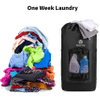 Foldable Laundry Bag Mesh Pocket 600d Durable Nylon Washing Backpack for College Dorm Laundry Bag
