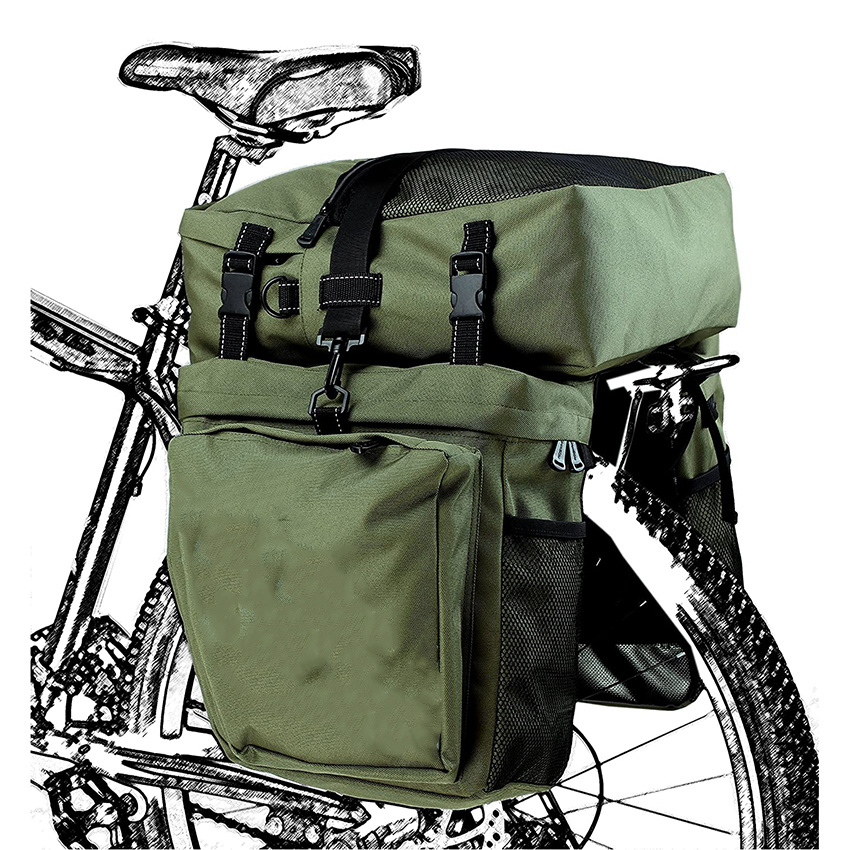 3 in 1 Multifuction Bicycle Expedition Touring Bike Rear Rack Bag