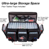 Fishing Tackle Bag with 4 Trays Large Water-Resistant Fishing Tray Bags Outdoor Fishing Tackle Storage Bag with 3600 or 3700 Tackle Boxes Fishing Rod Bag