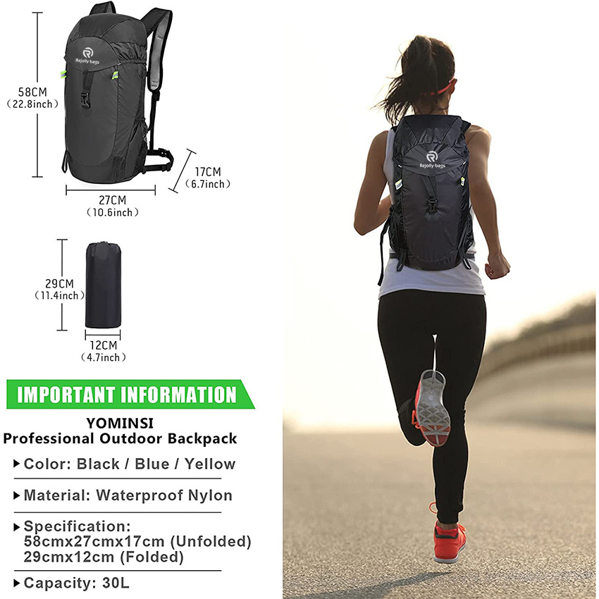 Lightweight Hiking Backpack Waterproof Running Backpack Water Pack for Cycling Music Festivals Hydration Backpack