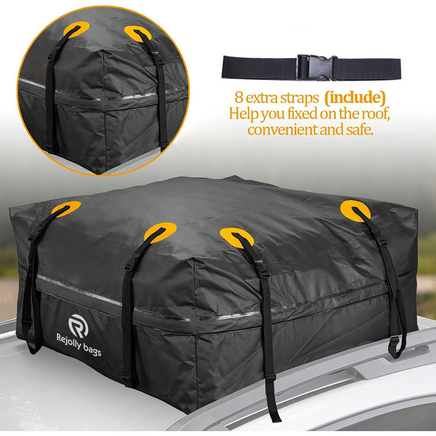 15 Cubic Feet Car Rooftop Cargo Carrier Bag - Cargo Bag Compatible Cars with Rack/Rail/Cross Bar Bag