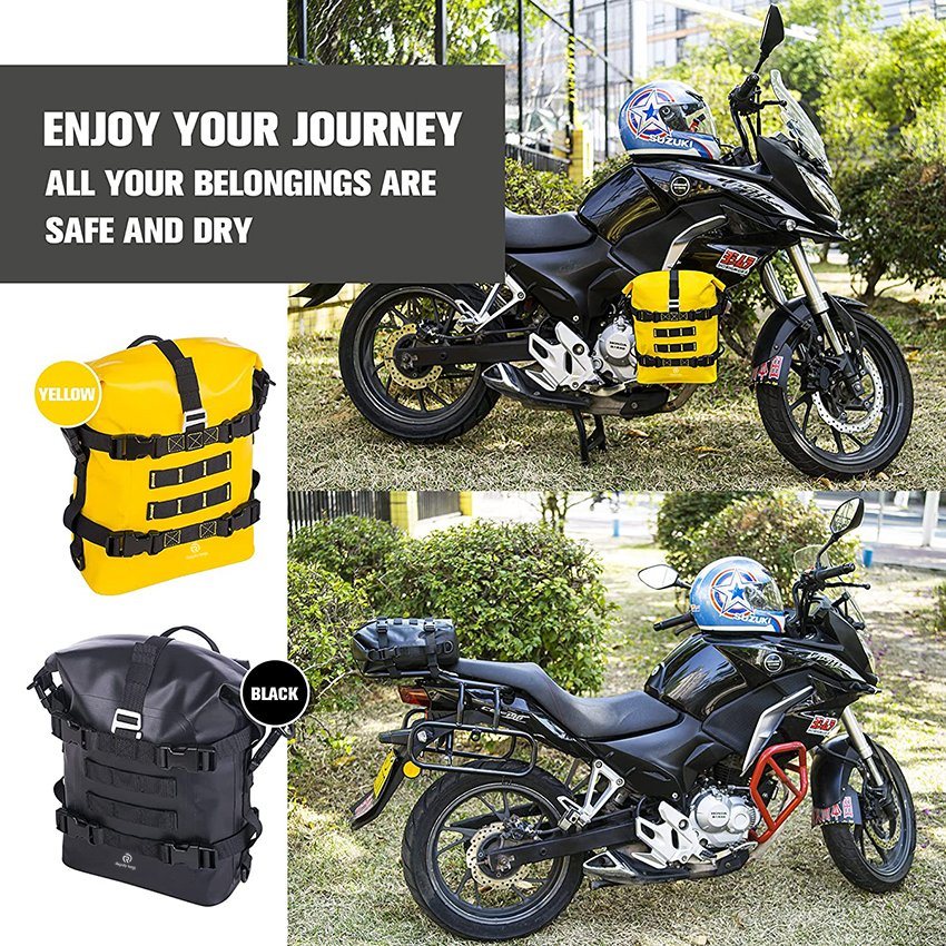 Roll Bumper Bag Completely Waterproof, Quick Installation and Easy to Clean Multifunctional Motorcycle Bag