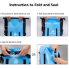 Waterproof TPU Backpack 24L Roll-Top with Rod Holder for Fishing, Hiking, Camping, Kayaking, Rafting Dry Backpack