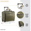 Carry-on Durable Softside Rolling Cabin Upright Luggage for Business, Travel Roller Bag