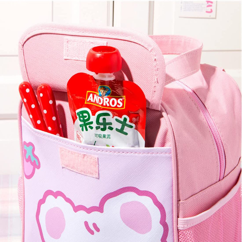 Kids Girls Lunch Box Insulated Cute Women Bear Keep Warm Lunch Tote Bag for School Work Picnics