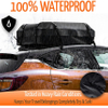 Car Roof Cargo Bag Water Resistant – 8 Reinforced Premium Quality Straps Rubberized Extra Cushioning Car Roof Pad, Travel, Touring, Road Trips Bag