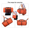 55L Foldable Duffle Handbag with Shoes Compartment Packable Weekender Duffles for Men Women Bag