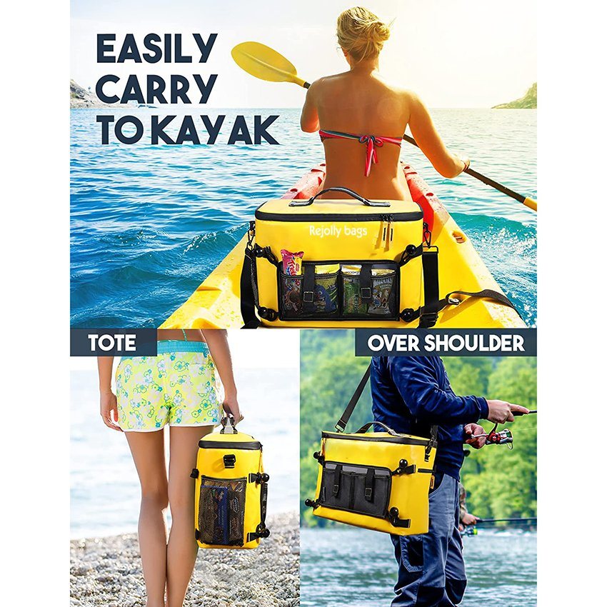 Kayak Cooler Bag Waterproof Seat Back Cooler Lawn Chair Style Accessories Portable Ice Chest Travel Lunch Beaches Trips