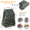 Waterproof Without Trays Tackle Box, Large Storage Fishing Gear Bag with Rod Holder Outdoor Multifunctional Fishing Rod Bags