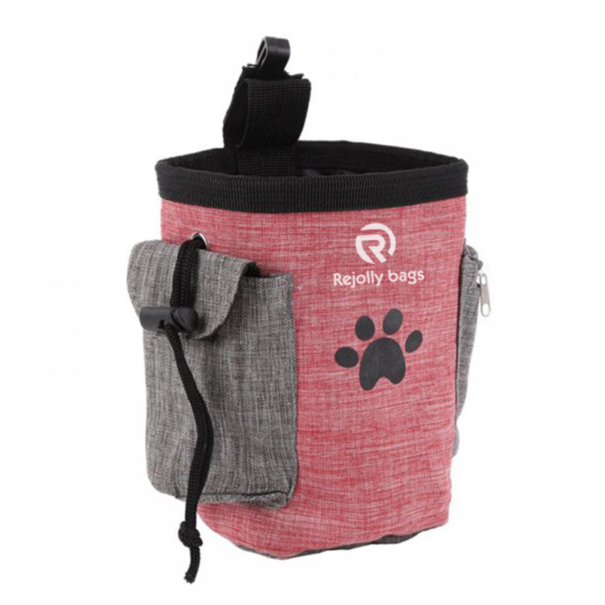 Dog Treat Pouch Pet Hands Free Training Waist Bag Drawstring Carries Pet Bag