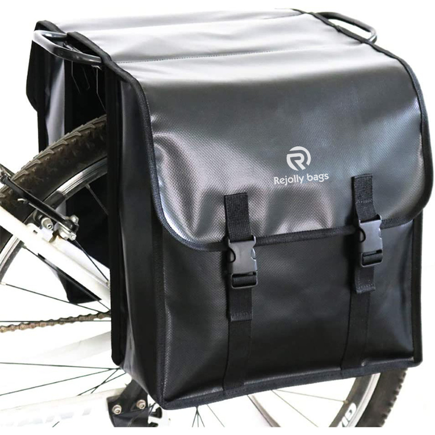 Bicycle Rear Seat Trunk Bag Outdoor Riding Bike Rack Pannier Bags with Adjustable Straps and Reflective Stripe for Mountain Cycling Bike Bag