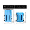 Waterproof TPU Backpack 24L Roll-Top Dry Bag with Rod Holder for Fishing Hiking Camping Kayaking Rafting