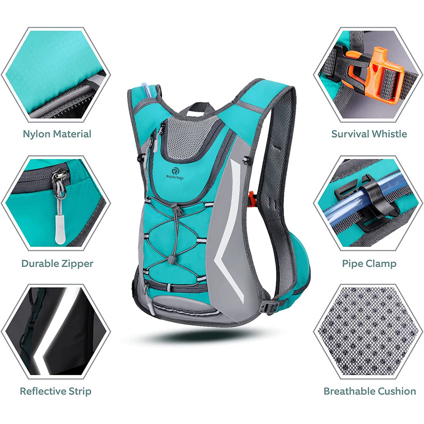 Hydration Backpack with 2L Water Bladder, Lightweight Rucksack for Climbing Hiking Cycling Hydration Bag