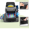 Disc Golf Backpack with Two Sidewall Supports, with 24-26 Discs Capacity, Cushioned Lumbar for Extra Comfort, Multi Pockets and Waterproof Golf Dics Bag