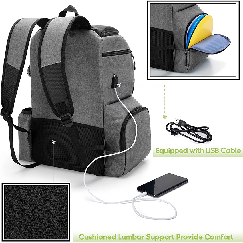 Disc Golf Backpack with Two Sidewall Supports, with 24-26 Discs Capacity, Cushioned Lumbar for Extra Comfort, Multi Pockets and Waterproof Golf Dics Bag