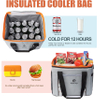Insulated Cooler Bag 32 Cans Large Cooler Bag Soft Sided Cooler with Shoulder Strap, Collapsible Leakproof Portable Coolers for Camping Food Delivery Dry Bag