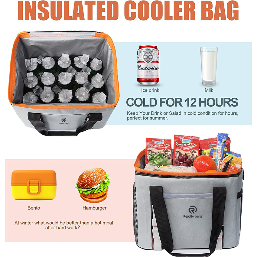 Insulated Cooler Bag 32 Cans Large Cooler Bag Soft Sided Cooler with Shoulder Strap, Collapsible Leakproof Portable Coolers for Camping Food Delivery Dry Bag