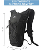 Hydration Backpack with 2L Water Bladder BPA Free Lightweight Cycling Backpack for Men Women Teenagers Waterproof Water Hydration Bag