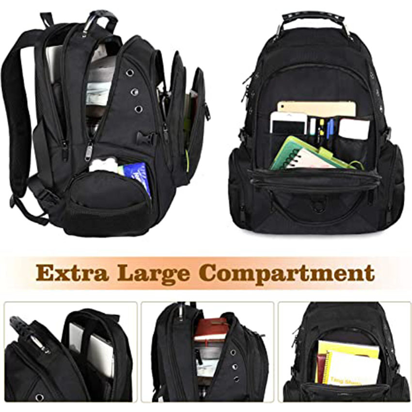 15.6 Inch Wheeled Travel Laptop Backpack on Wheels Business Bookbag Gifts for Men, Black Roller Bag