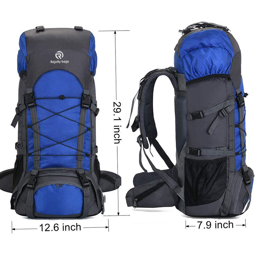 60L Internal Frame Hiking Backpack with Rain Cover, Outdoor Sport Travel Daypack for Climbing Camping Touring