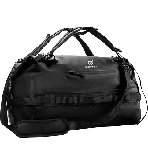 Roll-Top Dry Duffel Backpack Large Waterproof Dry Sack Heavy Duty with Backpack Straps for Kayaking, Rafting, Boating, Travel Dry Bag