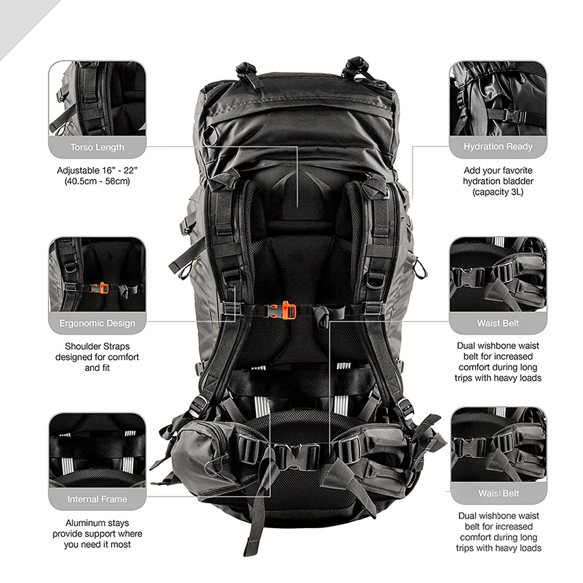 Lightweight Hiking Backpack for Camping, Hunting, Travel, and Outdoor Sports Bag