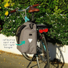 Bike Shopping Bag for Urban Commuter with Large Capacity, Handle and Reflective Spots Modern Stylish Design Bicycle Bag