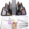 Colored Gel Pens Holder Organizer High Capacity Pencil Bag with Multilayer Compartments for Watercolor Pen Bag RJ21652