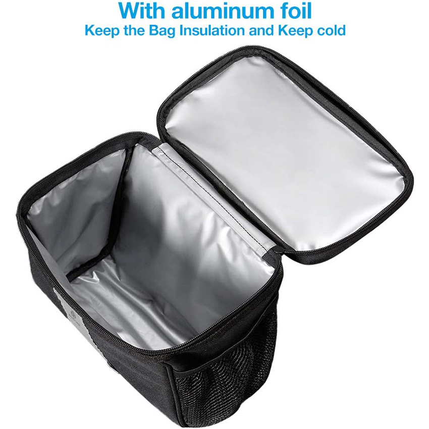 Bike Handlebar Bag Bicycle Insulated Cooler Bag with Reflective Strap Touchable Transparent Phone Pouch Bicycle Bag 