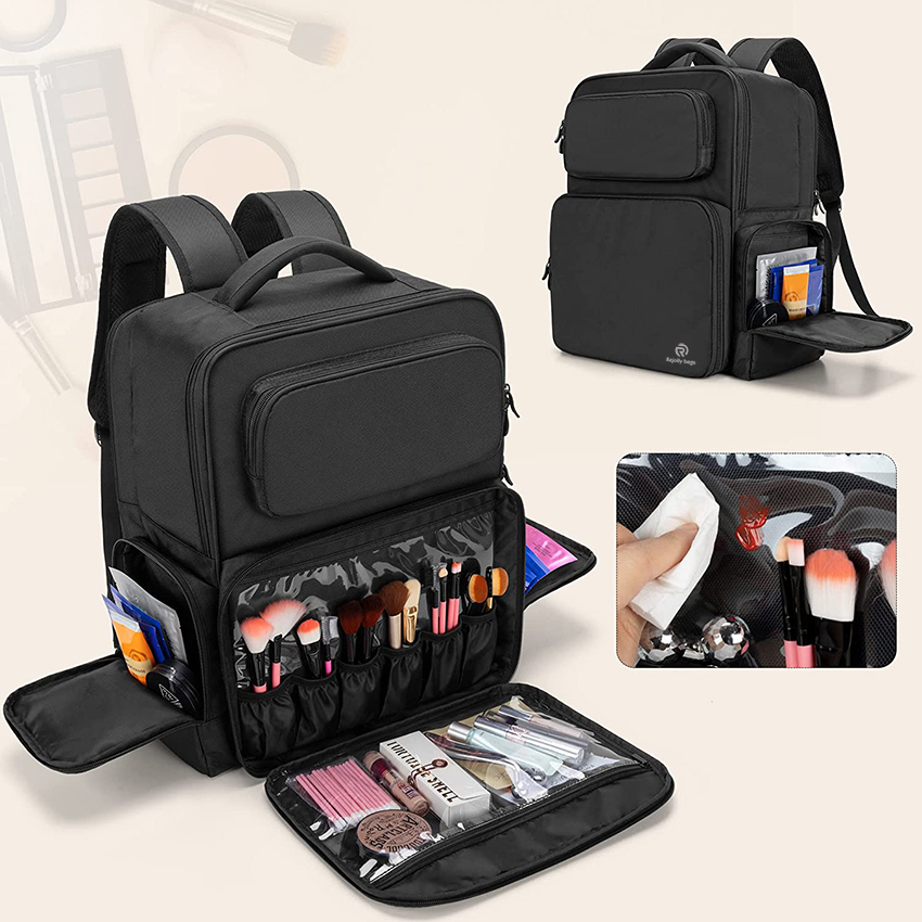 Large Makeup Backpack, Makeup Bag with Sleeve for Laptop Cosmetic Bag RJ21682