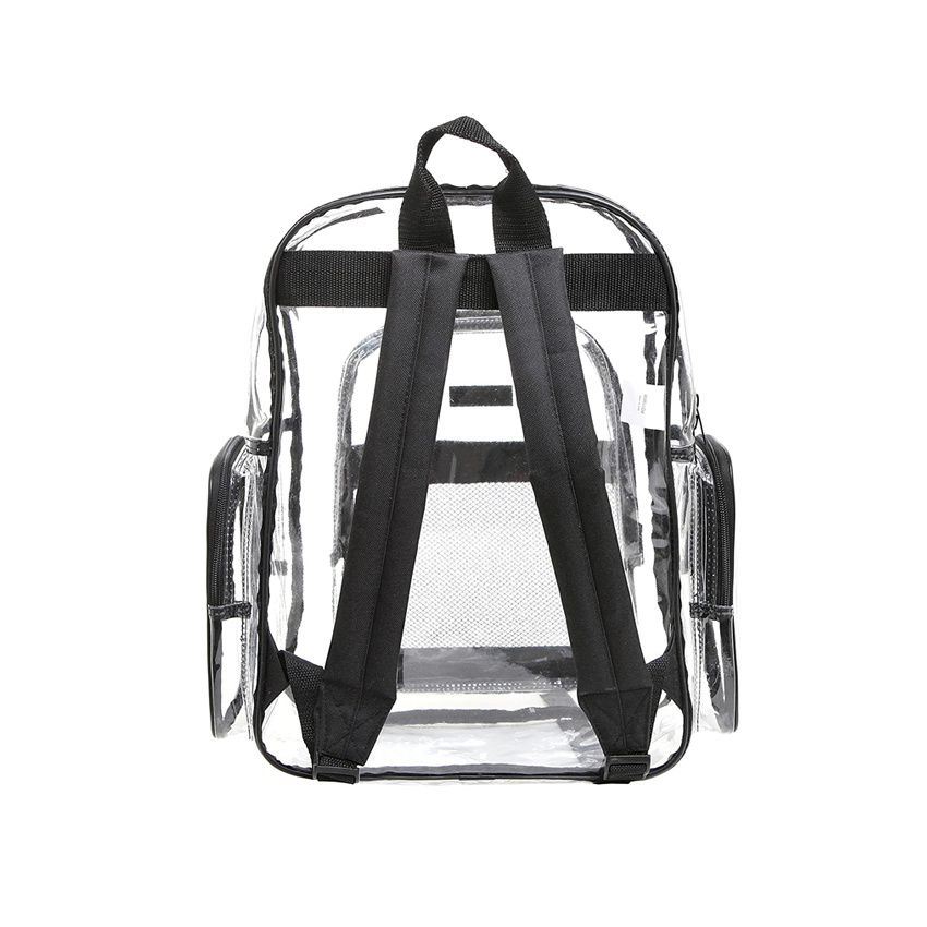 Clear School Backpack Outdoor Daypack School Bag Clear Rucksack with Adjustable Padded Straps