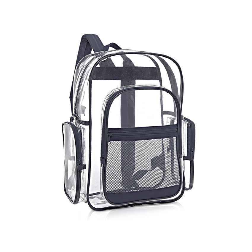 Clear School Backpack Outdoor Daypack School Bag Clear Rucksack with Adjustable Padded Straps