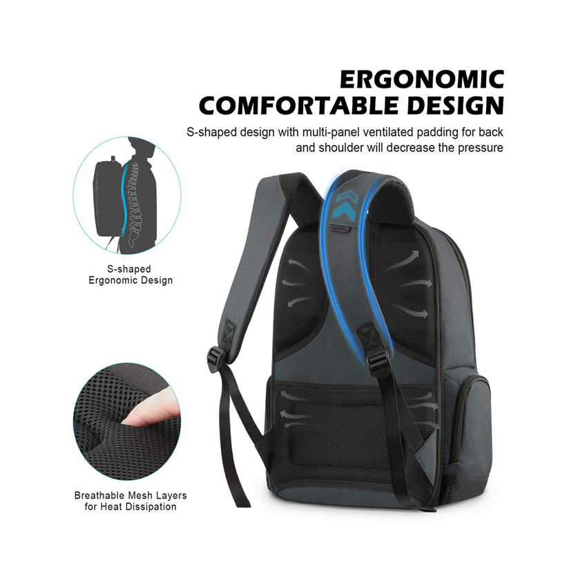 Durable Casual Lightweight Waterproof Laptop Backpack Unisex Professional Slim Business Laptop Rucksack Travel Business College Backpack