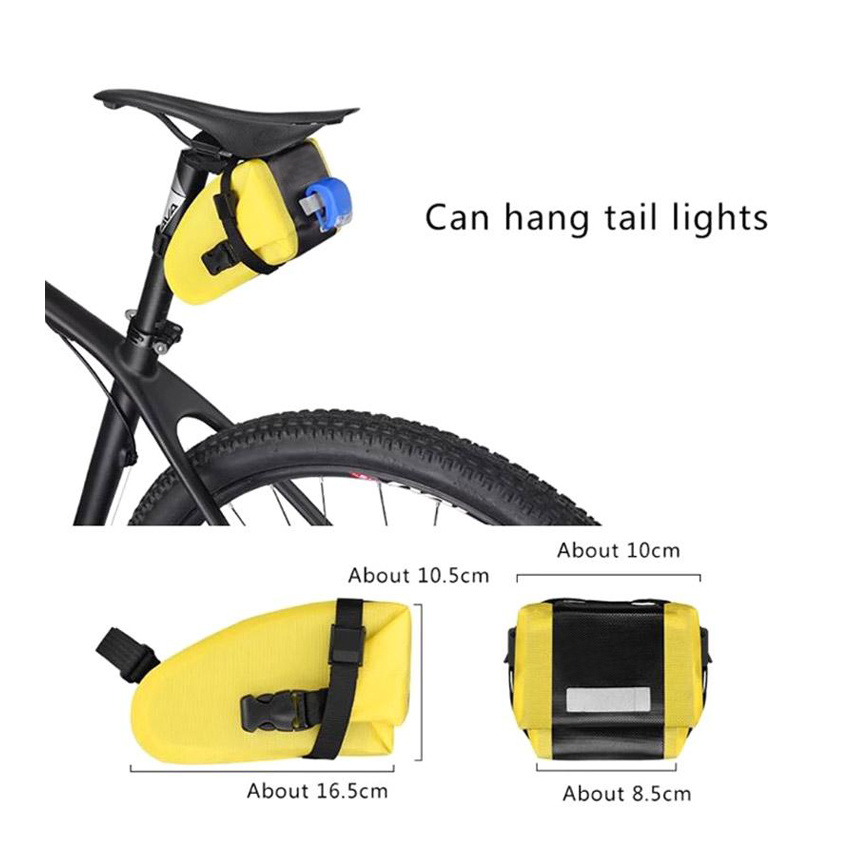 Road Folding Bicycle Seat Post Pouch Bike Saddle Bag Waterproof Bicycle Cycling Rear Seat Bag