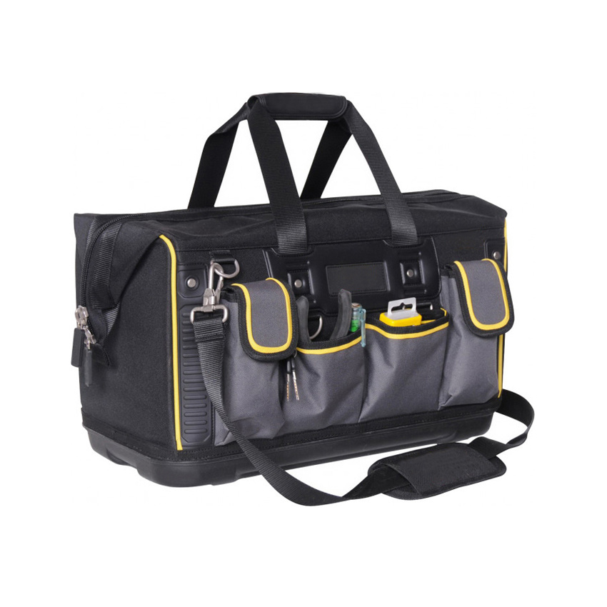 Tool Bag with Rigid Rubber Base Big Canvas Electrician Tool Bag Tool Chest
