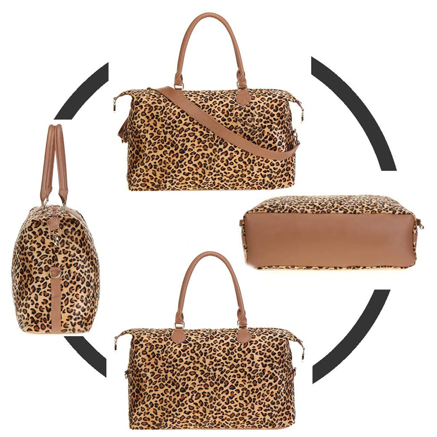 Leopard Travel Luggage Bag Large Duffel Bag Women Bags Fashion Ladies Handbags