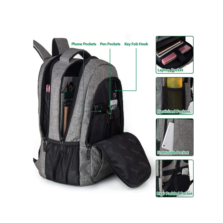 Laptop Backpack for Travel, Hiking, Business Anti Theft Slim Durable Laptops Backpack with USB Charging Port Water