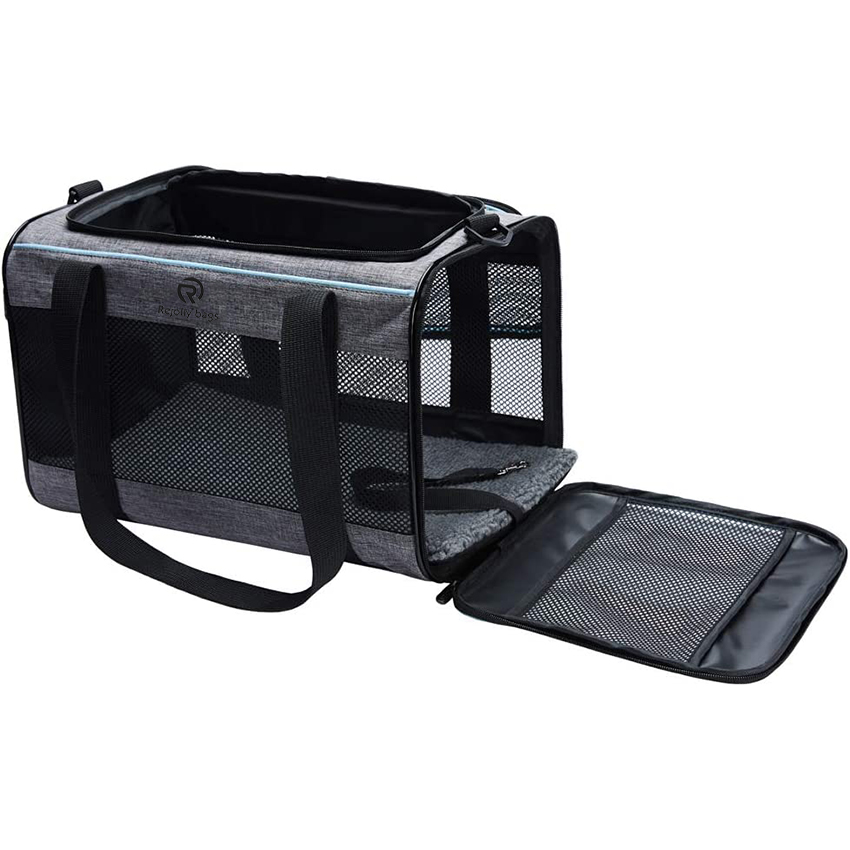 Carriers Soft-Sided Mesh windows Large Space Independent Space Pet Carrier for Cats Pet Bag RJ20689