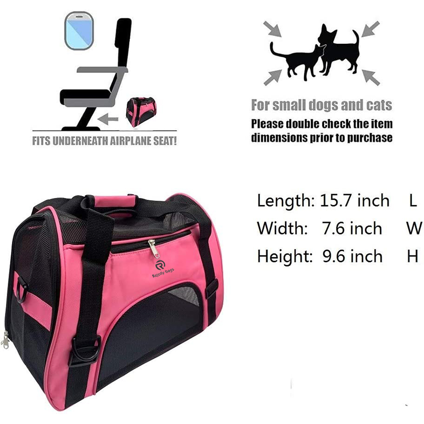 Pet Carrier Bag, Pet Travel Portable Bag Home for Little Dogs, Cats and Puppies, Small Animals Pet Bag RJ20692