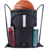 Drawstring Backpack Sports Gym Bag With Shoe Compartment & Mesh Pockets Water Resistant Sports Bag RJ196205
