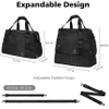 Water Resistant Expandable TravelBag with Shoe Compartment and Wet Pocket, Lightweight Carry On Bag for Weekender Overnight Sports Bag RJ196165
